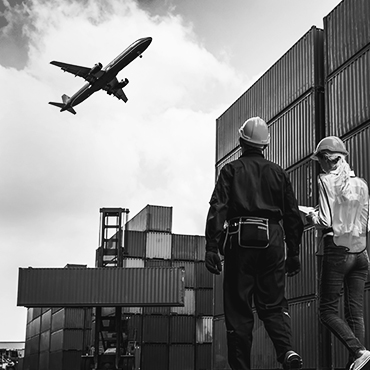 global logistics industry, highlighting the intersection of air and ground freight