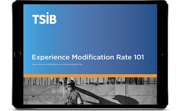 TSIB Experience Modification Rate 101 eBook on tablet